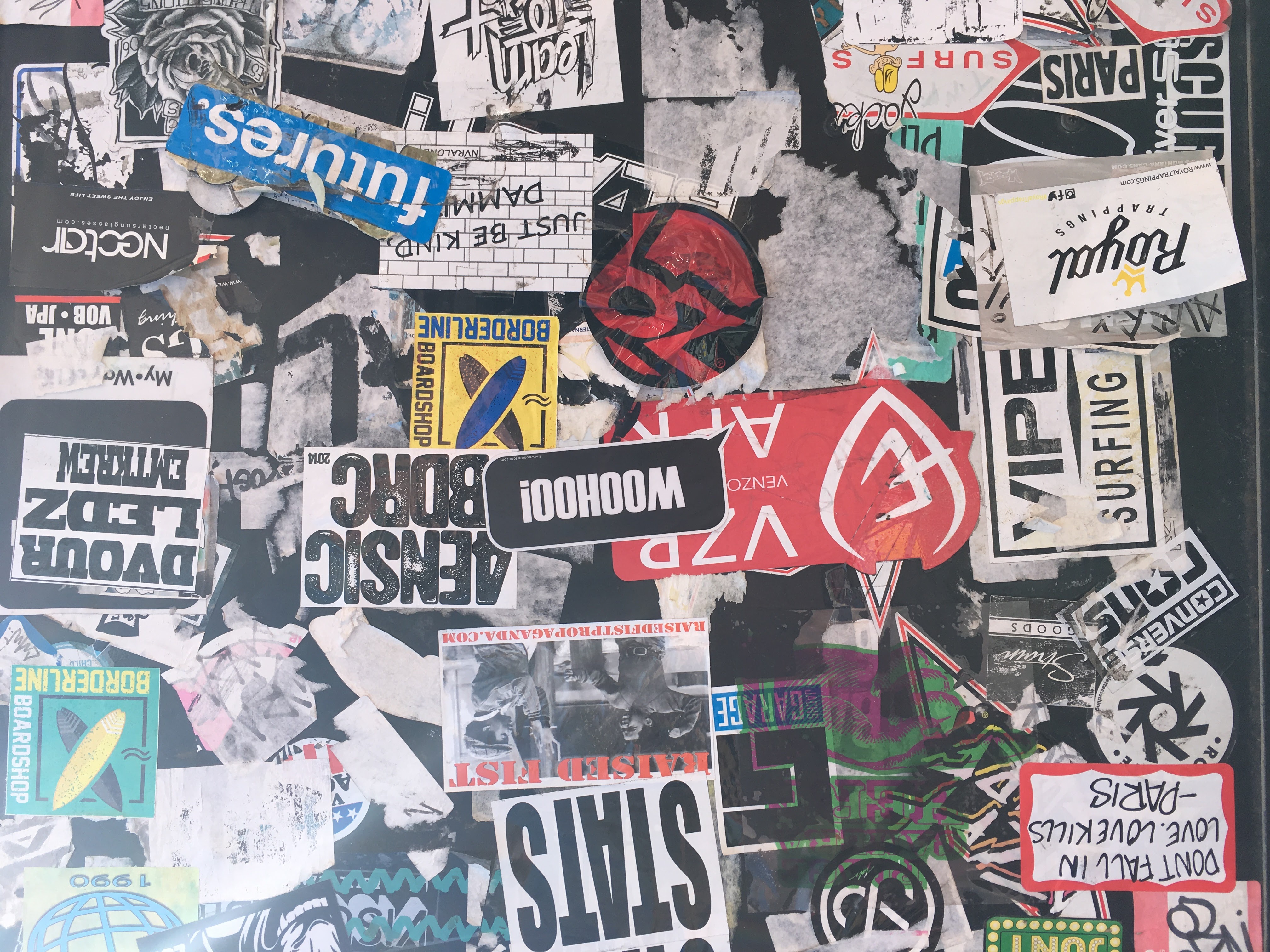 Sticker collection wall